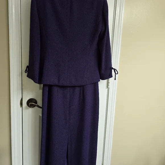Purple Women's Dress with Jacket - Picture 4 of 14